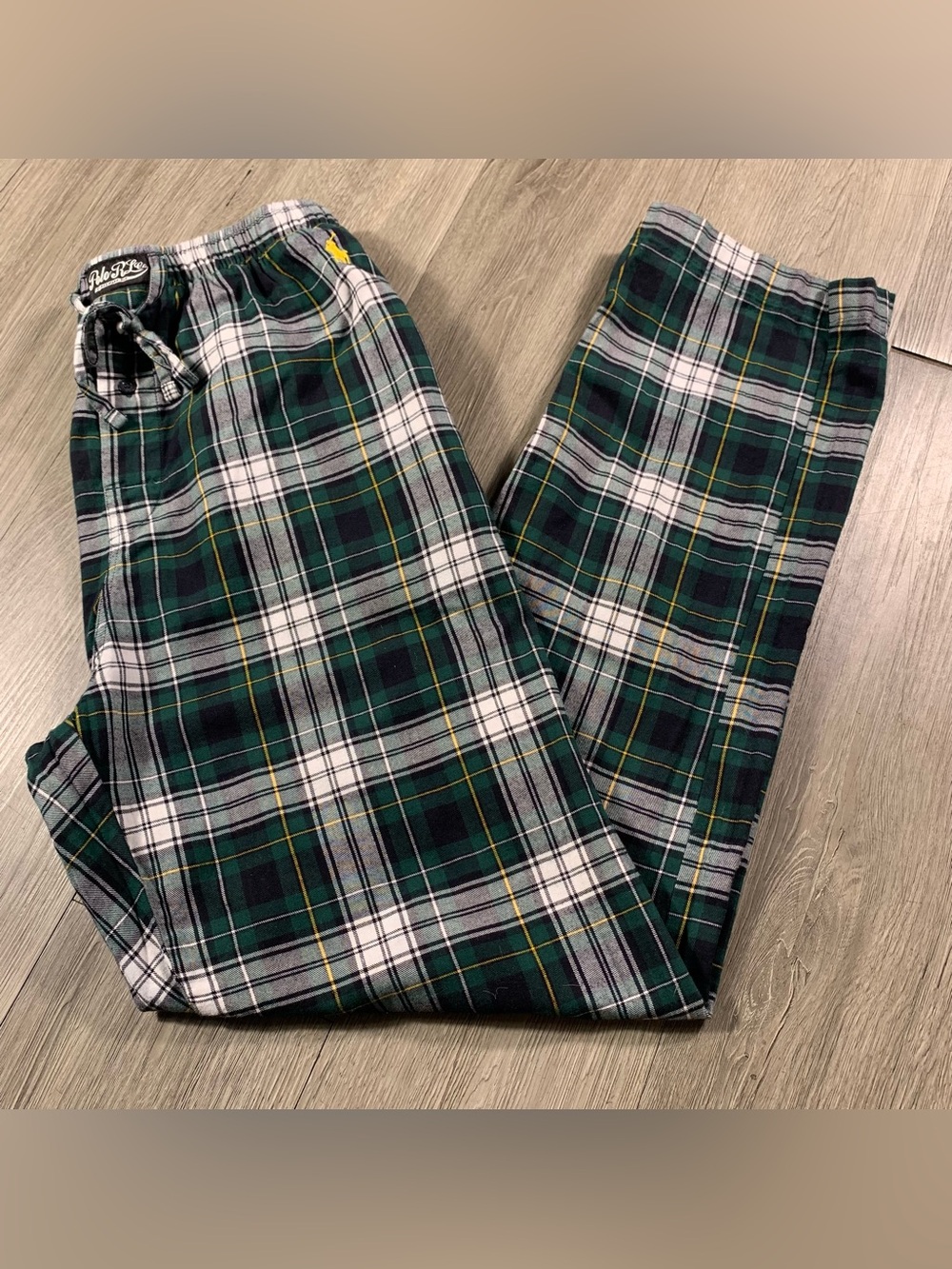 Polo Ralph Lauren Green Plaid 100% Cotton Sleepwear PJ Bottoms size S
